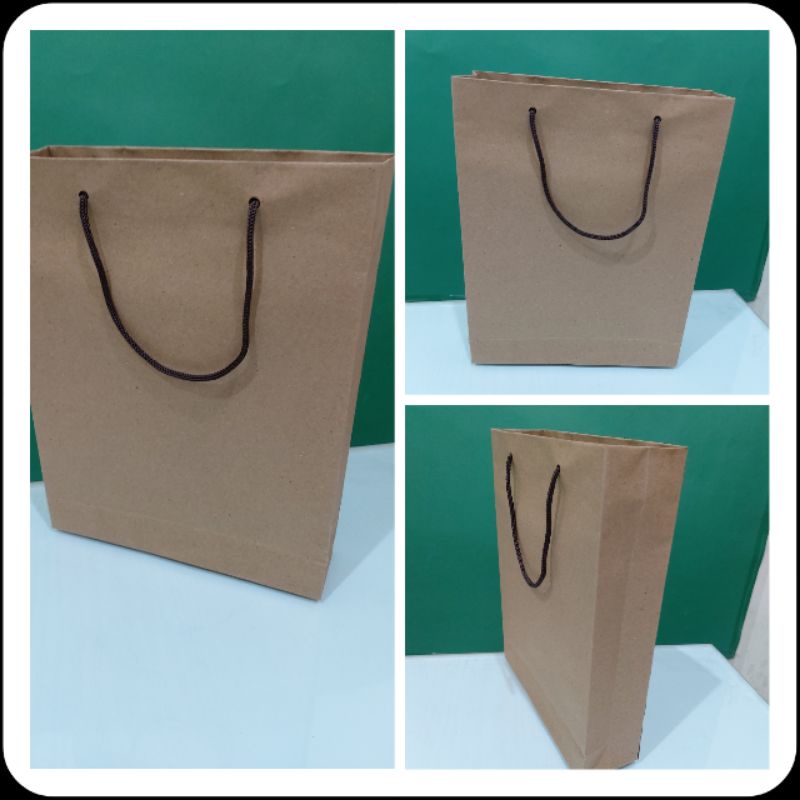 Paperbag Souvenir , Tas Souvenir Coklat Polos Uk. 18 x 5 x 23 cm