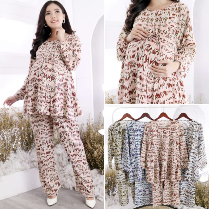 BAJU IBU HAMILENYUSUI/GROSIR BAJU HAMIL/SETELAN IBU HAMIL/ONE SET BAJU HAMIL