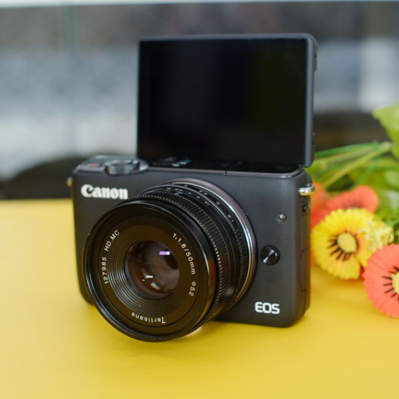 CANON M10 Lensa Fix 7artisant 50mm F1.8 Kamera Mirrorless -  Bergaransi