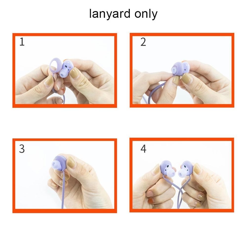 Case earphone bluetooth Samsung Galaxy Buds pro Portable Bahan Silikon Dengan Tali Lanyard