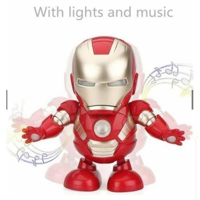 New Item! MAINAN ANAK IRON MAN DANCE DANCING ROBOT SMART IRONMAN AVENGERS Baru!