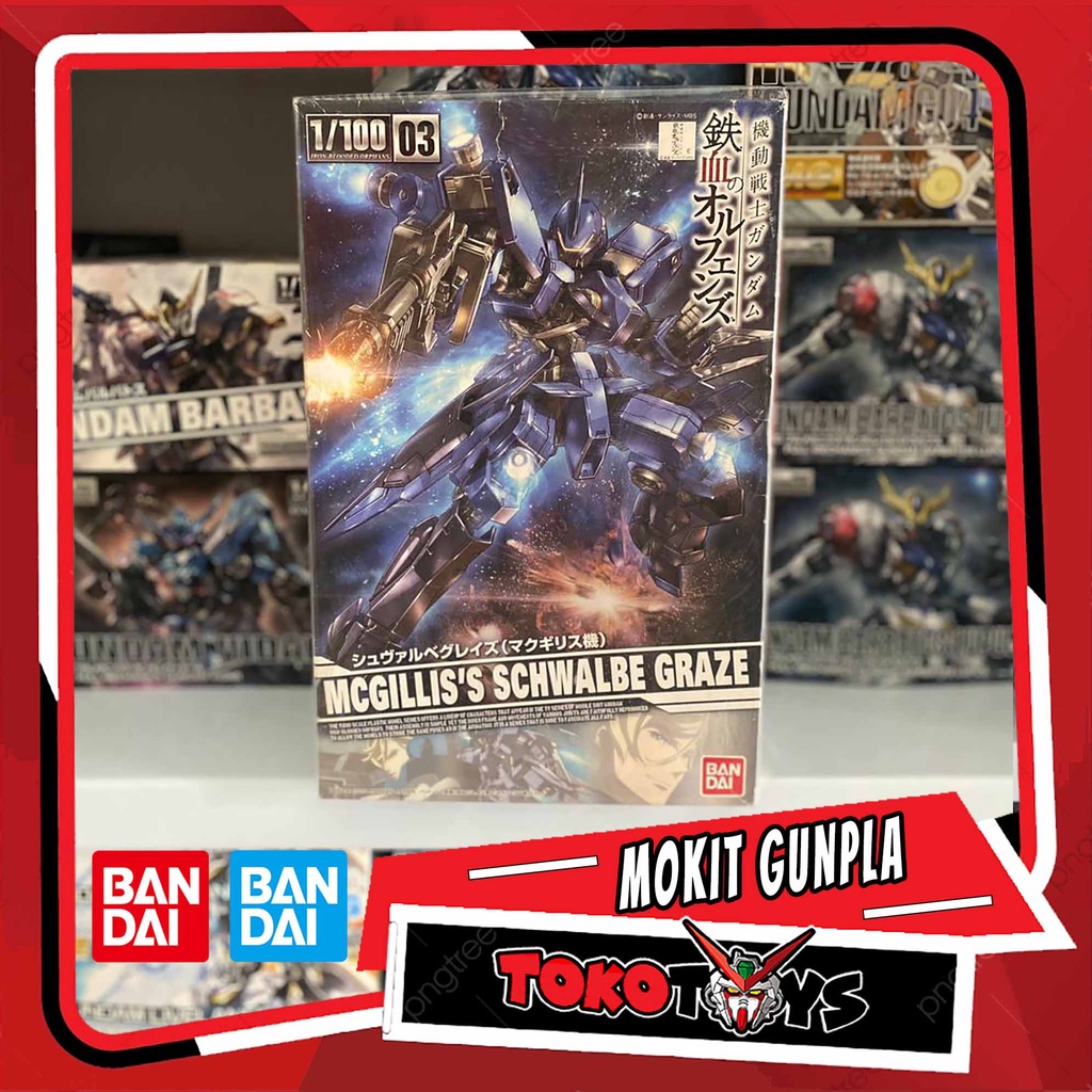 BANDAI 1/100 MCGILLIS'S SCHWALBE GRAZE - IBO MC GILLIS SCHWALBE GRAZE GUNDAM