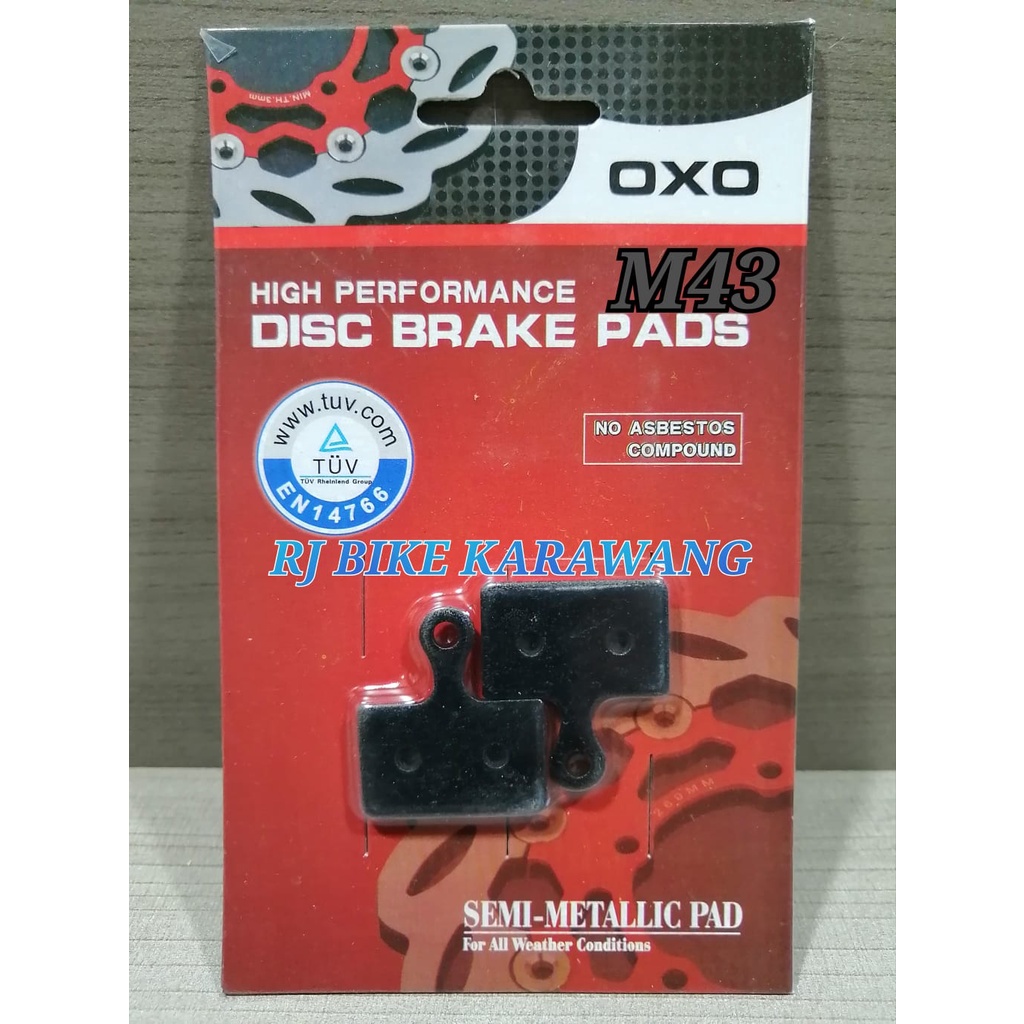 BRAKE PAD OXO M43 SEMI-METALLIC DISC BRAKE PAD