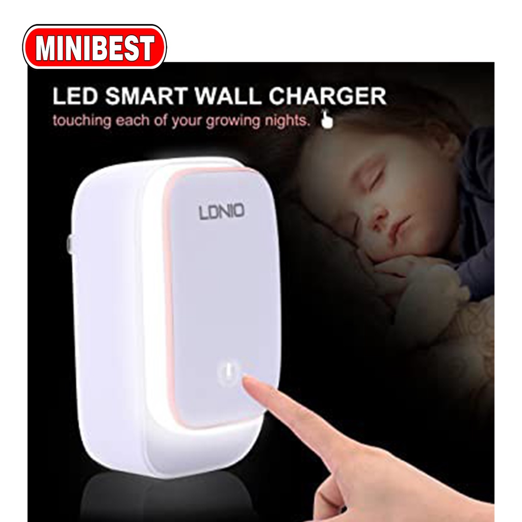 LDNIO Charger dual USB wall charger with LED light original LDNIO A2205