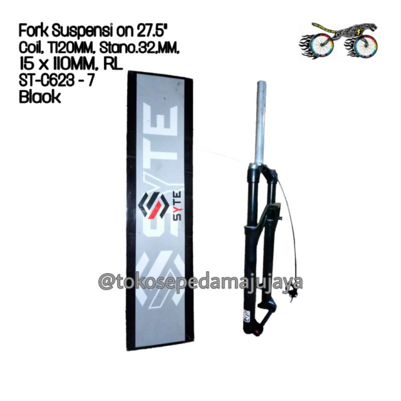 Fork Garpu MTB Suspension Pacific Syte ukuran 27.5 TA 15 x 110 C263-7 BOOST OVERSIZE OS Travel 120 T