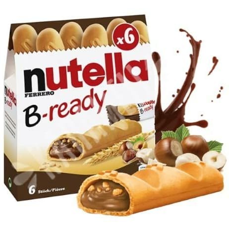 

4eh Nutella B-Ready Isi 6 Pcs Bready Ferrero (Made In Germany) 60Jhh
