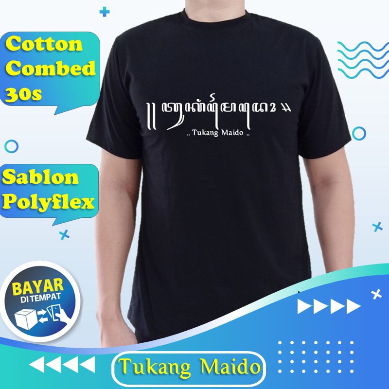 Kaos Kata Kata Lucu Kaos Tulisan Aksara Jawa Katun Cotton Combed 30s Distro Pria Premium SG01
