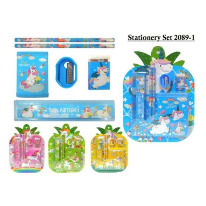 

Paket Alat Tulis 6in1 / Stationery Set Book Karakter Unicorn - 2089
