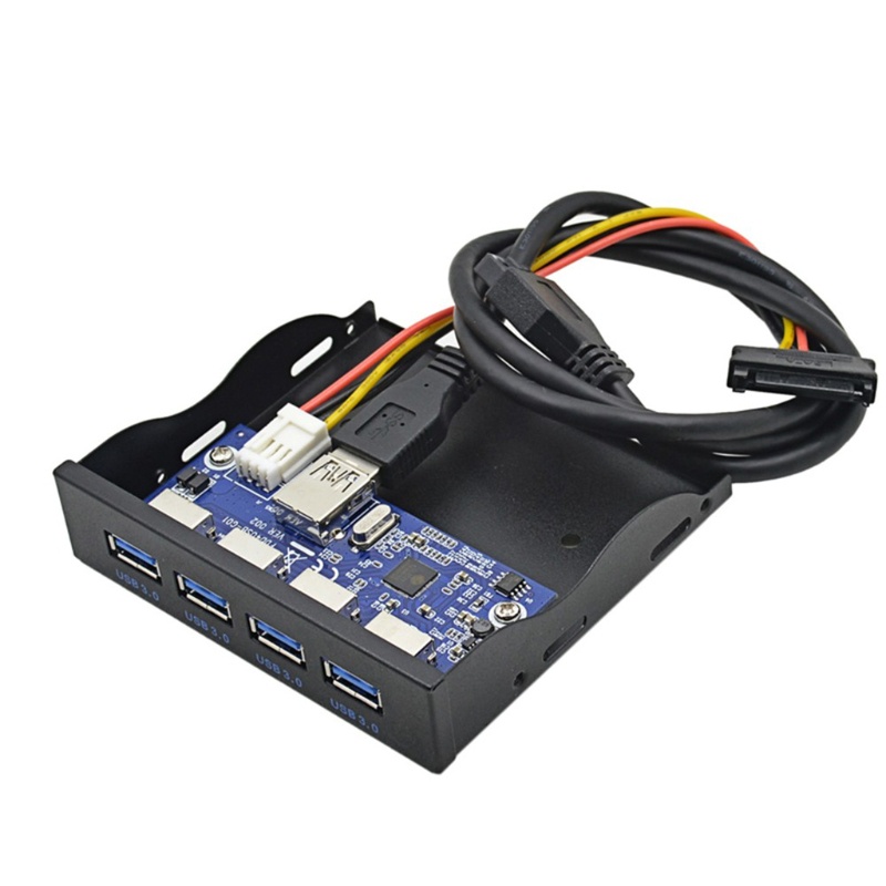 Btsg Desktop 3.5 &quot;USB 3.0 19 Pin Hub Drive Bay Front Panel Untuk Komputer PC Hitam Pengisian Cepat 4-port Adaptor Metal