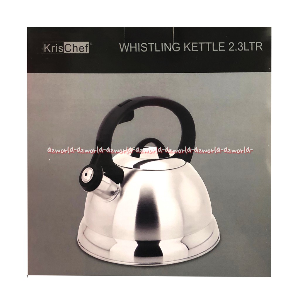 Krischef Whistling Kettle 2.3 L Cerek Masak Air Berbunyi Stainless steel yang tahan karat 2.3Litter Kris Chef