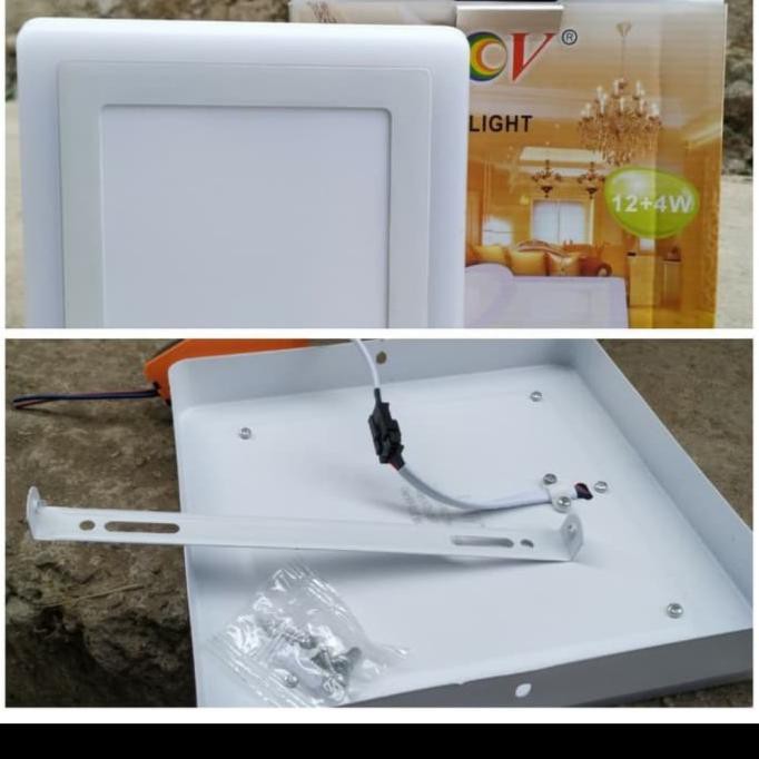 Berkualitas Panel Led Outbow 12+4 Watt Downlight 2 Warna Outbow Gilaa