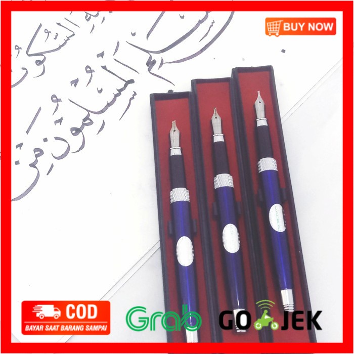 

(BISA COD) pena iridium point gemany A8 / fountain pen calligraphy / pena tinta - White Silver