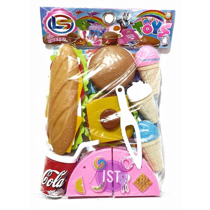 Mainan anak Hot dog Burger Ice cream Kue No. LF 33