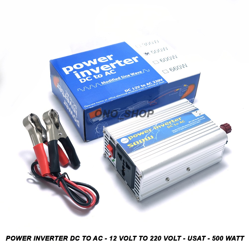 Power Inverter DC to AC - 12 Volt to 220 Volt - USAT - 500 Watt