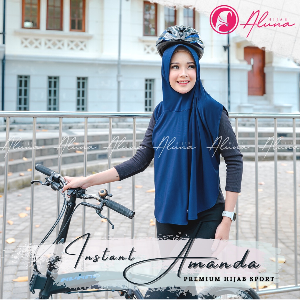 Instant Amanda By Hijab Aluna Official | Kerudung | Jilbab | Hijab | Hijab Instan | Jilbab Instan | Bergo | Khimar | Jersey Stella-Navi