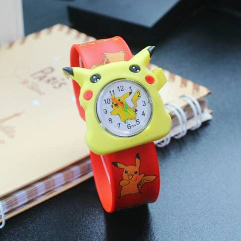 jam tangan anak pikachu / jtr 1038 merah