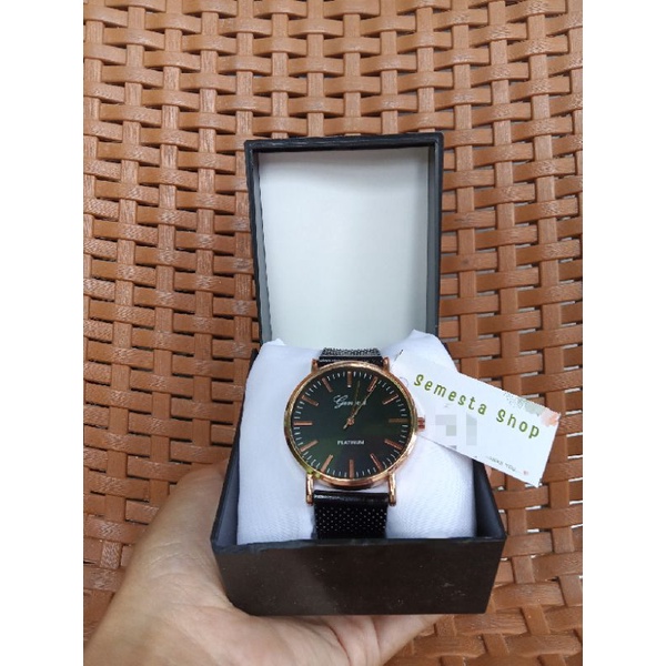 HAMPERS || KADO ULANG TAHUN JAM TANGAN WANITA ANALOG BLACK ROSE