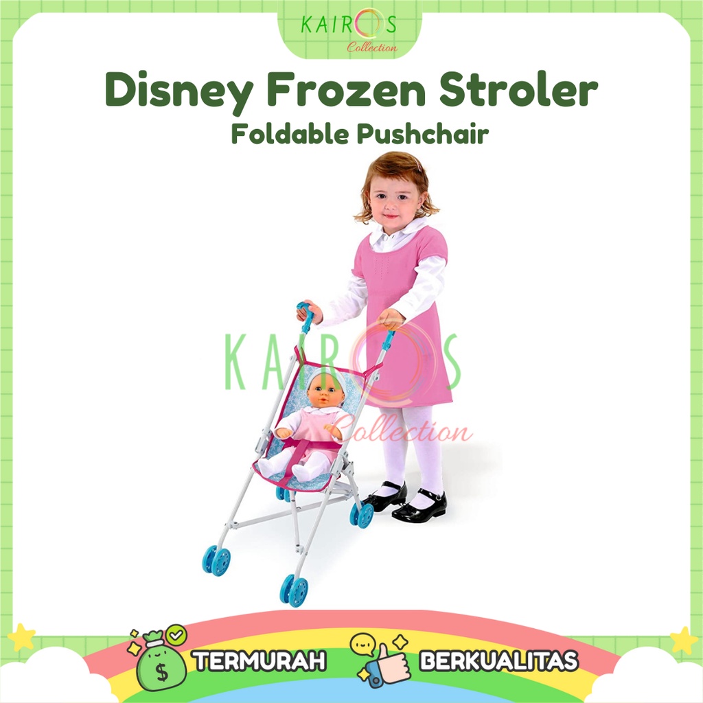 Foldable Pushchair Mainan Stroler Anak Bayi Motif Frozen