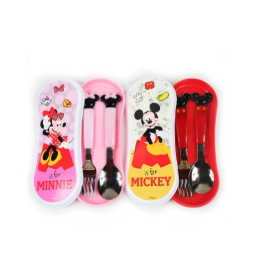 DISNEY ORIGINAL spoon fork set dengan kotak DM2361