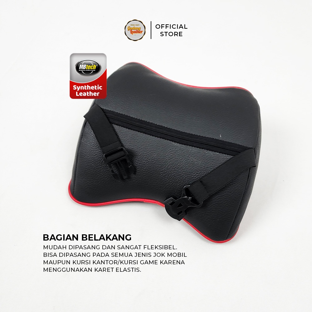 Bantal Mobil Memory Foam Kulit MBTECH - PLUS SERIES