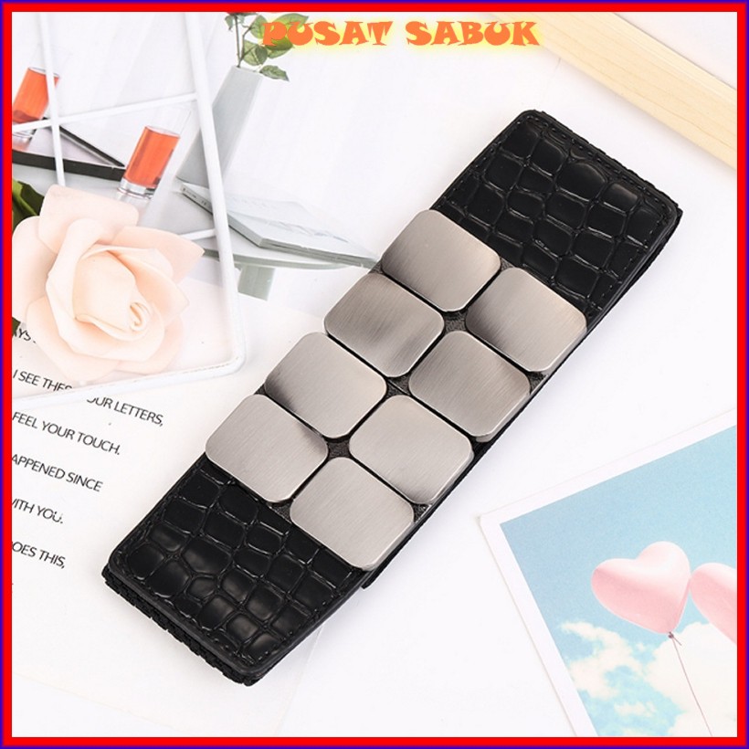 Gesper Sabuk Fashion Wanita Obi Karet Women Belt Ikat Pinggang Cewek Korea Elastis Oby Besar Jumbo