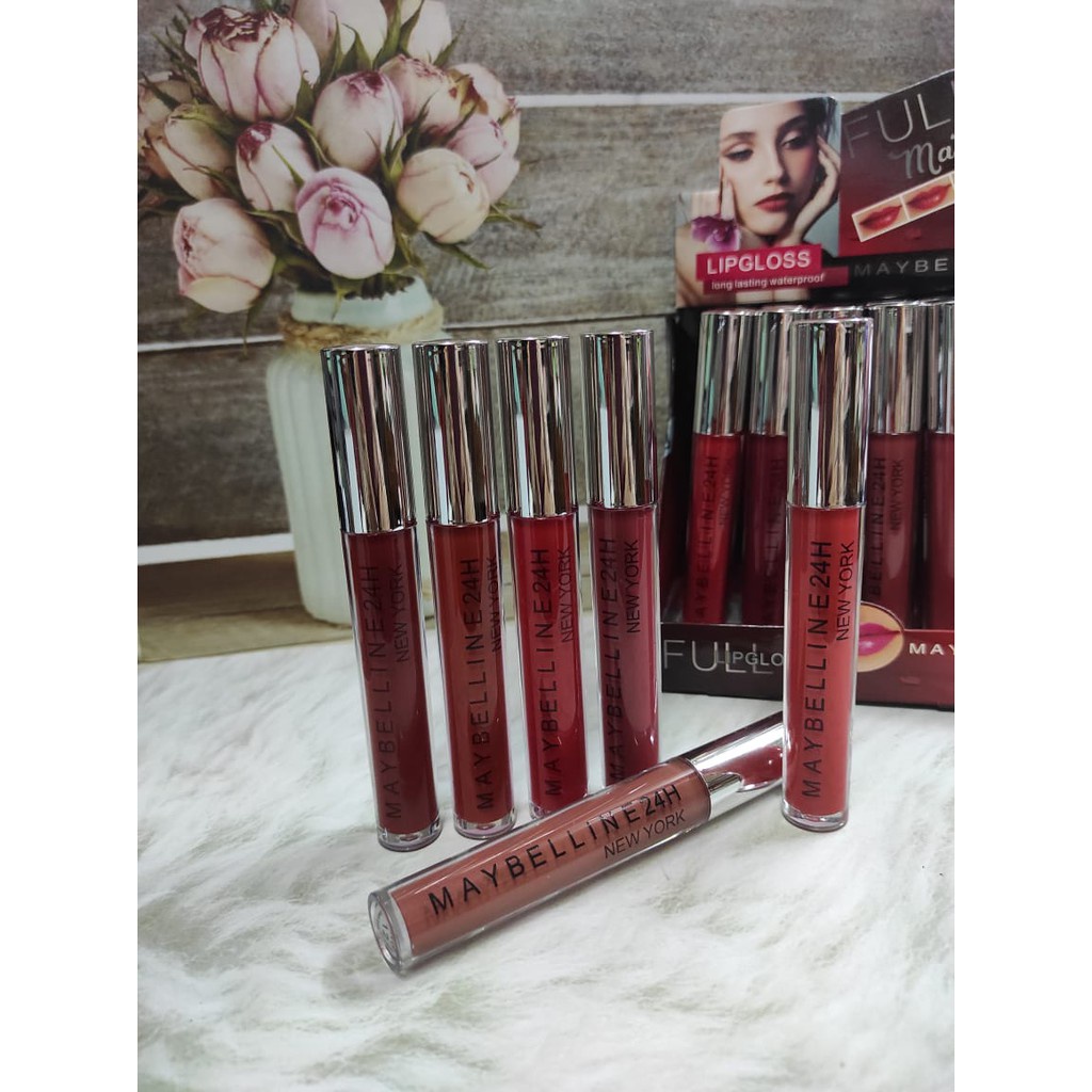 6 pcs /Lipgloss Maybelline Matte Longlasting Waterproof Item no:6020 / Lipstick Maybelline