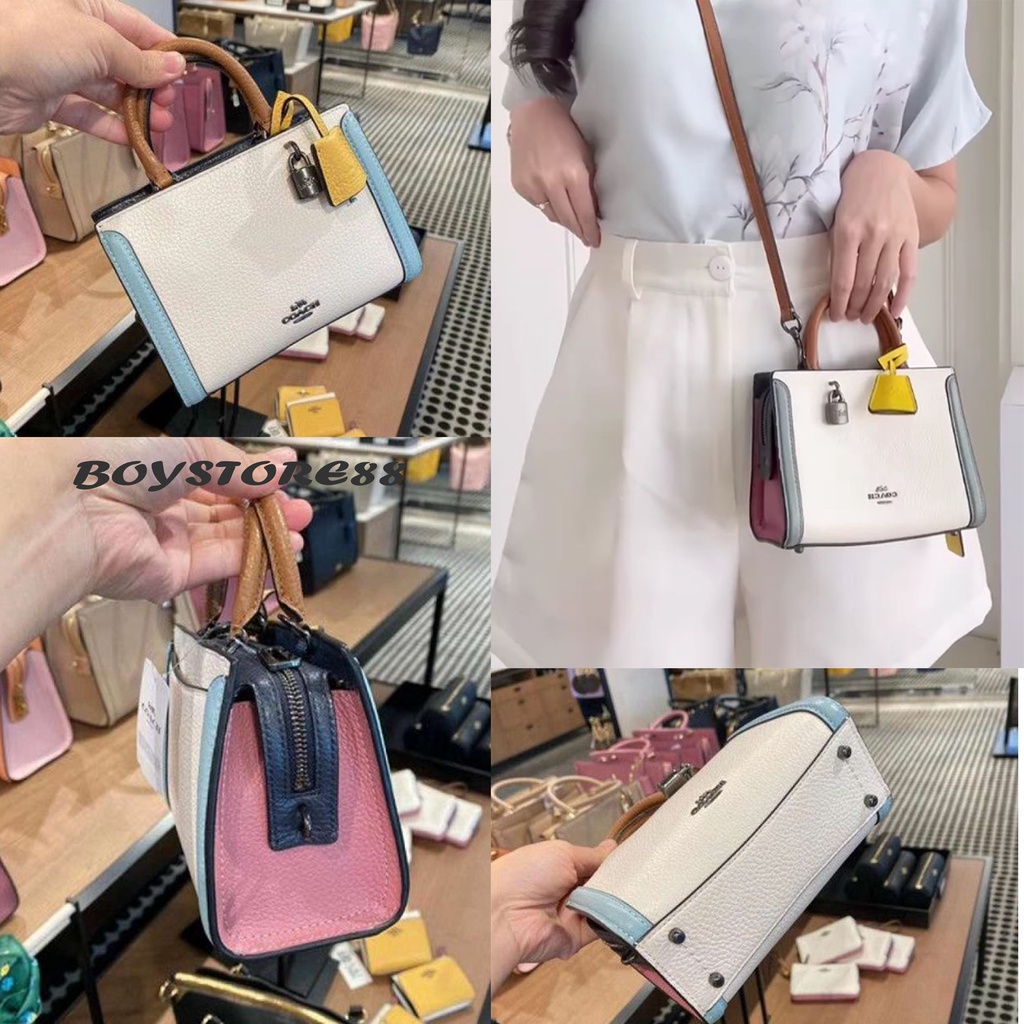 Jual COACH MICRO ZOE CROSSBODY 100 ORIGINAL IN COLORBLOCK CHALK MULTI