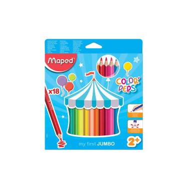 

Maped Color Pencils Jumbo x18 - Cardboard