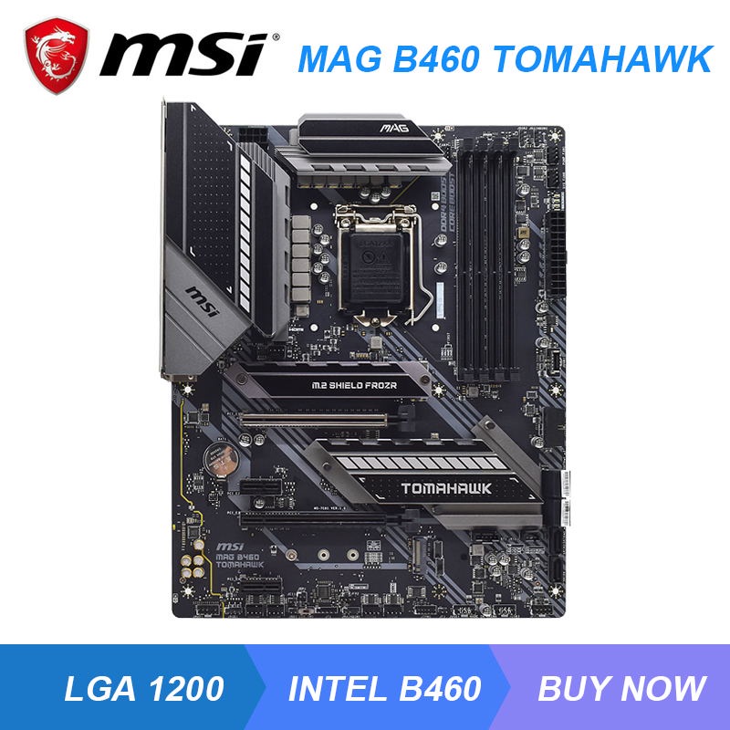 PREORDER MSI MAG B460 TOMAHAWK LGA 1200 Intel B460 Gaming PC Motherboard DDR4 128G PCI-E 3.0 2×M.2 C