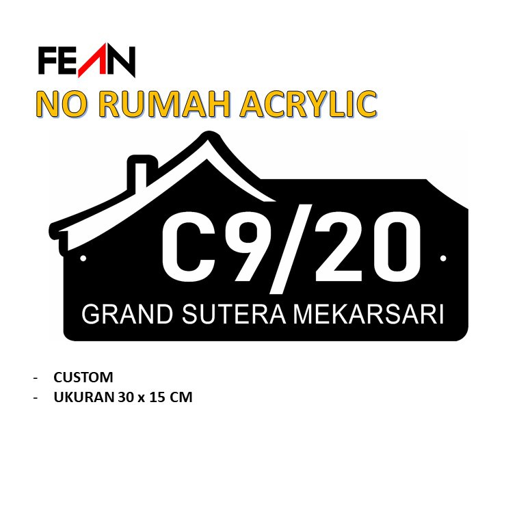

NO RUMAH ACRYLIC NR-09 MURAH 30x15 CM