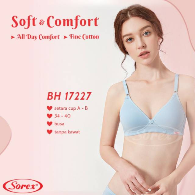 BRA Sorex Soft dan Comfort 17227 Busa tanpa kawat