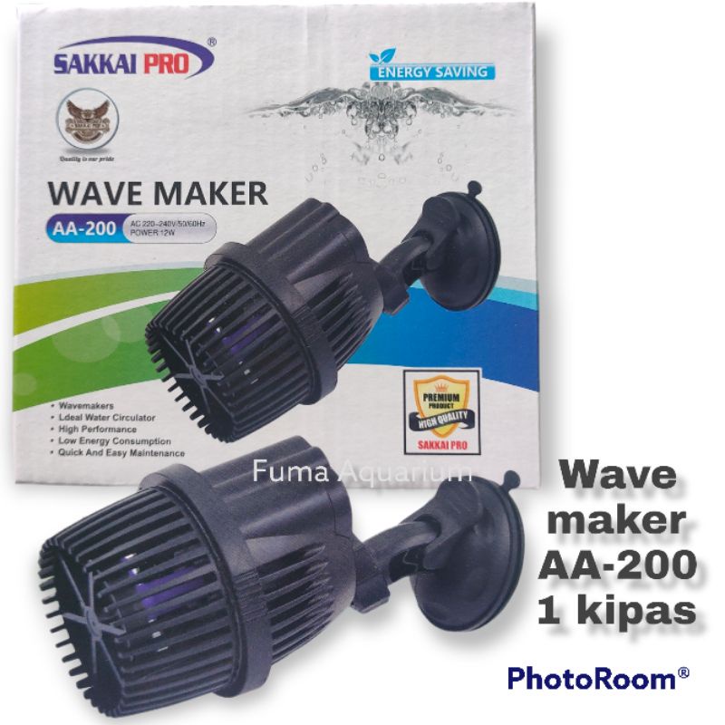 Sakkai Pro AA-200 AA200 Wave Maker Mesin Arus Ombak Akuarium Kolam 1 Kipas