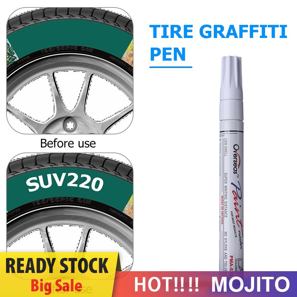 MOJITO Waterproof Car Tire Tread Permanent Paint Marker Pen Graffiti Oily Marker