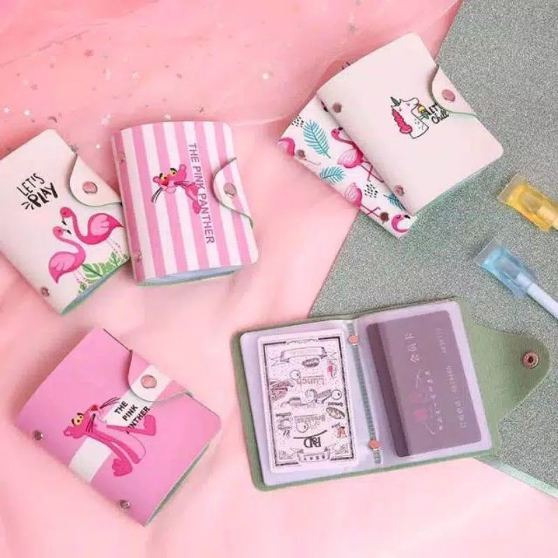 MURAH!! DOMPET KARTU MOTIF LUCU IMPORT FASHIKN KOREA BAHAN PU LEATHER LEMBUT TERLARIS