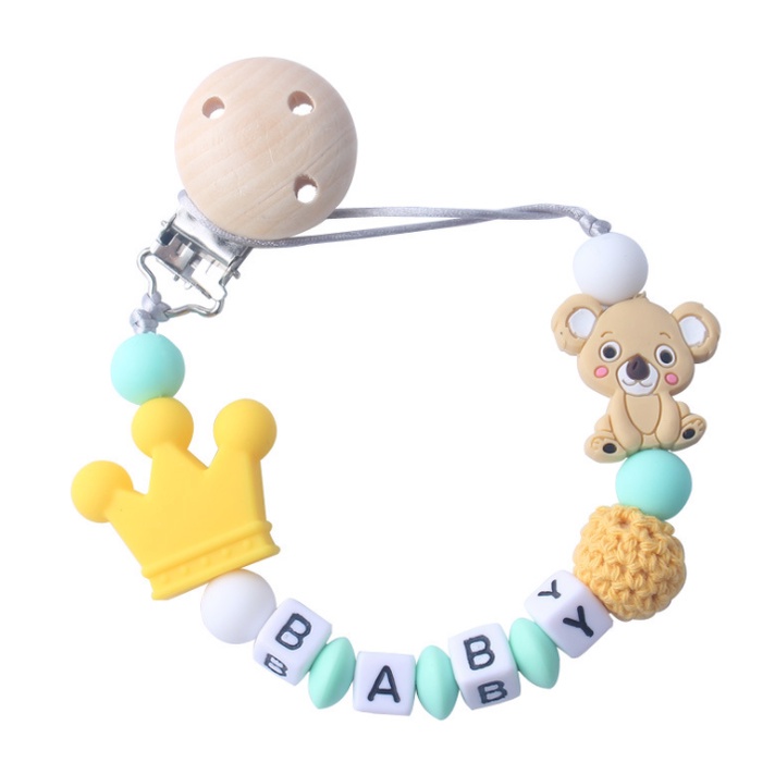 PC 1 | PACIFIER CLIP | TALI EMPENG DAN TEETHER BISA CUSTOM NAMA | TEETHER TALI DOT EMPENG CHAIN GANTUNGAN BAHAN SILIKON AMAN BPA FREE | RUZAIN MALL