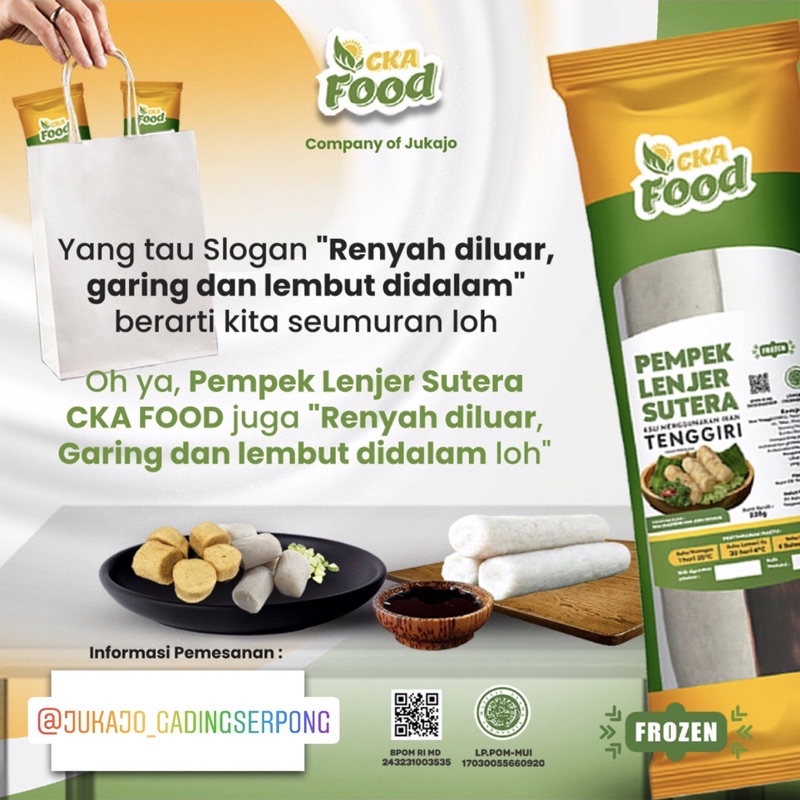 

Pempek CKA food LENJER SUTERA 1 pcs panjang 25cm