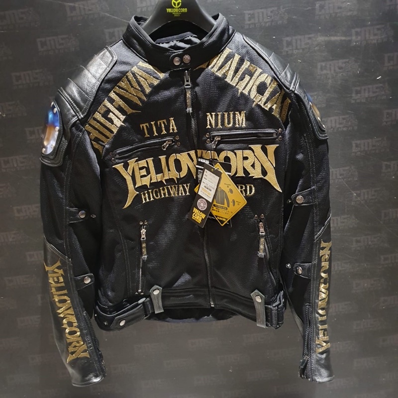 Jacket Motor Yellow Corn YB-1109 Titanium Black Gold Original