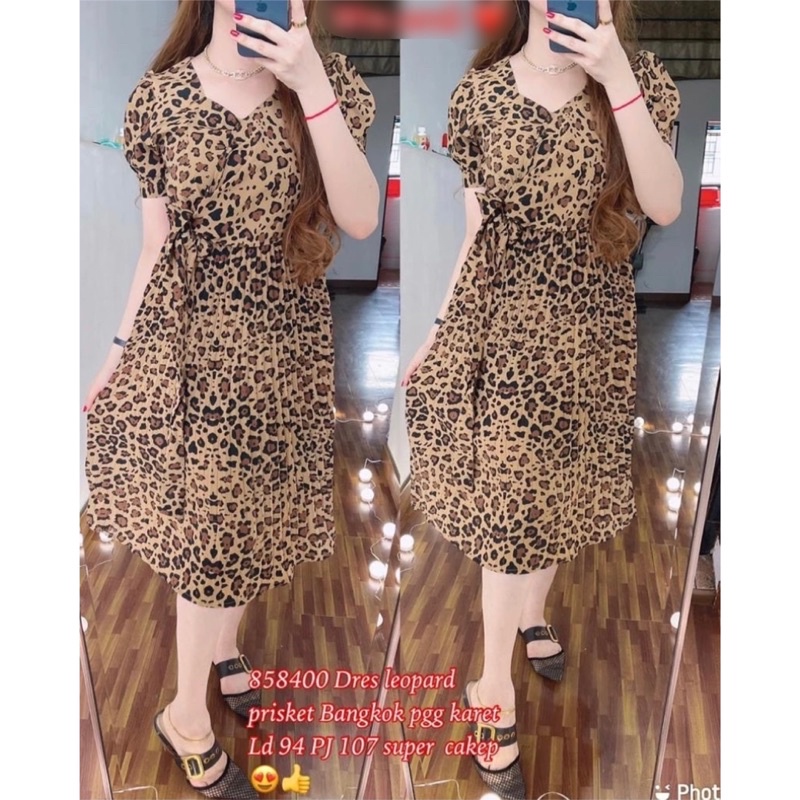 Dress Plisket Leopard 400