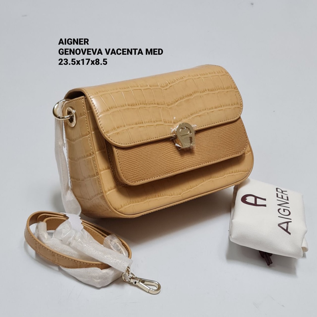 Tas Aigner Genova Vacenta Med Croco New Original