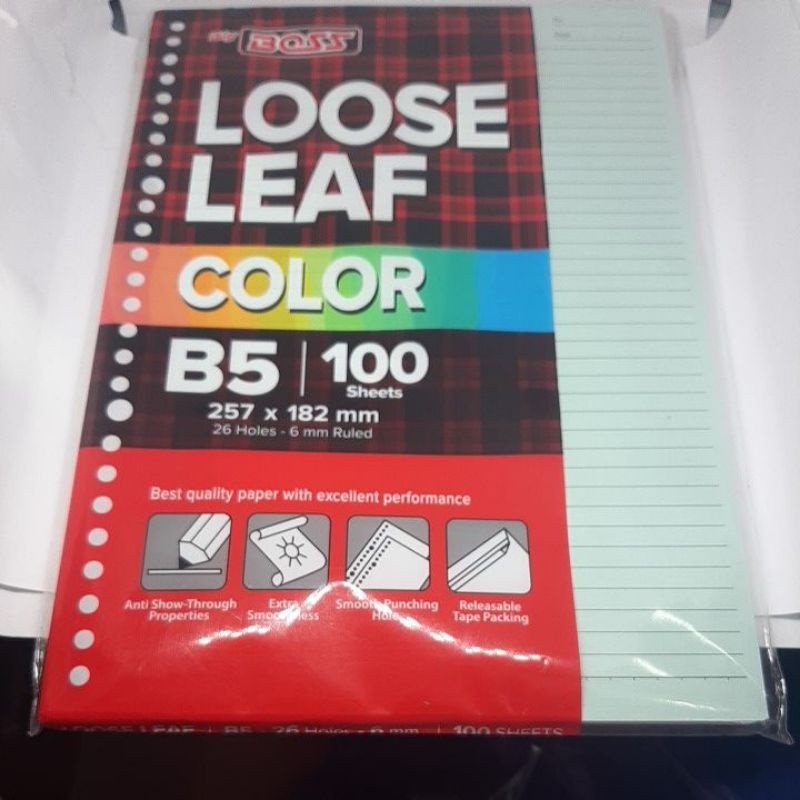 

Loose Leaf B5 color 100lembar