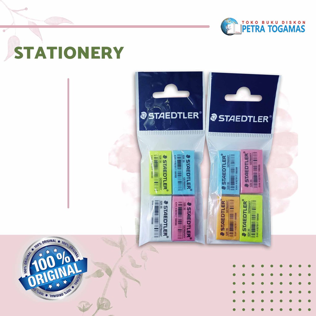 

PENGHAPUS/ERASER LUNA 526 35 P (50) STAEDTLER PASTEL PERBIJI // SET 4