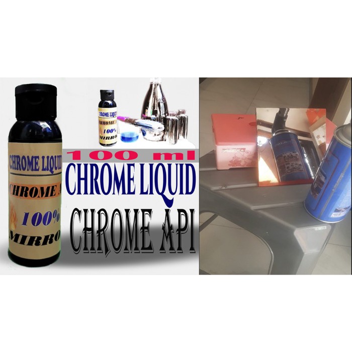 SIAP KIRIM Paket 2 Botol Chrome Liquid  Chrome Api  Chrome Bakar 100 Ml DISKON