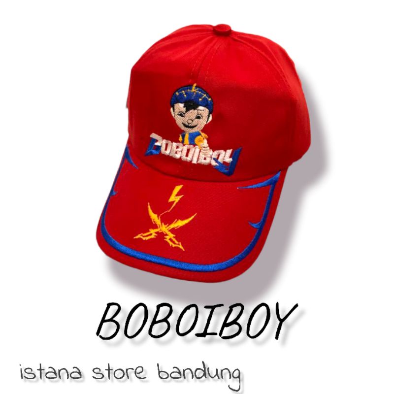 Topi Anak Boboiboy Halilintar Baseball Cap Lucu Fashion Anak Laki Laki Karakter Boboboy Halilintar