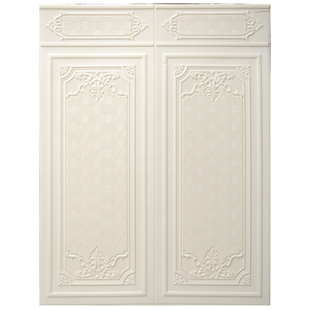 [COD] Wallpaper Dinding 3D Pola Pagar 70 x 90 CM Dekorasi Dinding Kamar Bagus-PUTIH