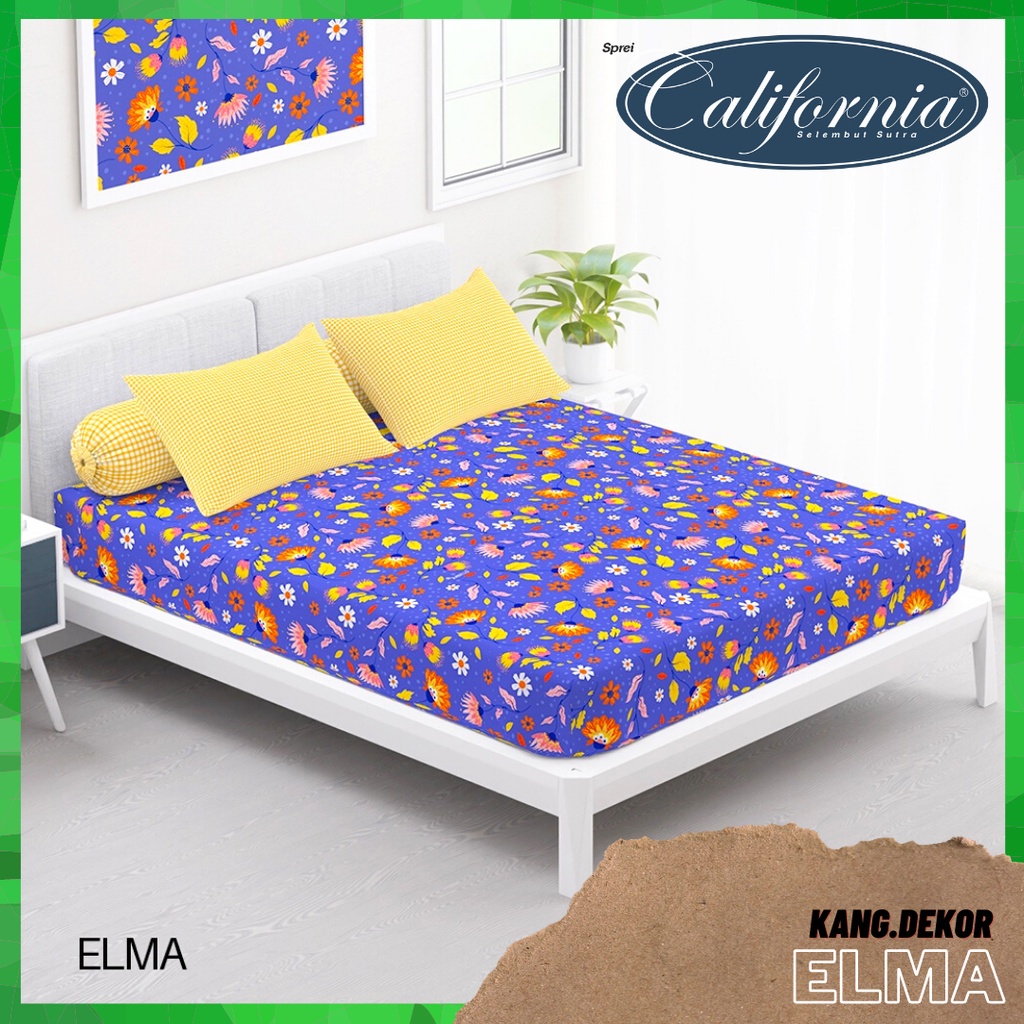 SPREI CALIFORNIA MOTIF ELMA QUEEN KING SINGLE SIZE 160X200 180X200 120X200 SPREI NO 1 2 3 MURAH SEPR