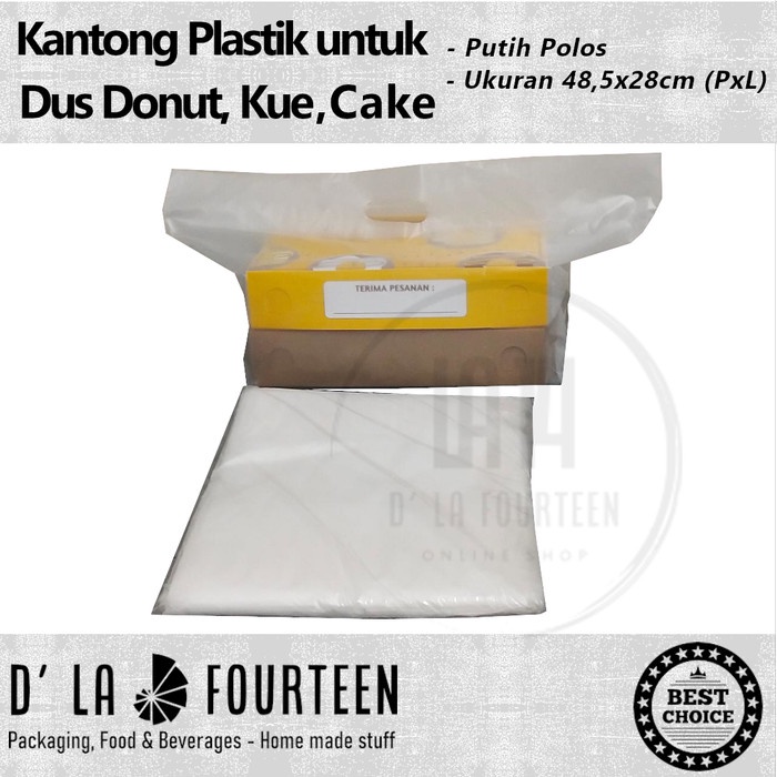 

Ginger Kantong Plastik Donat - Kantong Plastik Dus Kue Uk 48,5x28cm - POLOS