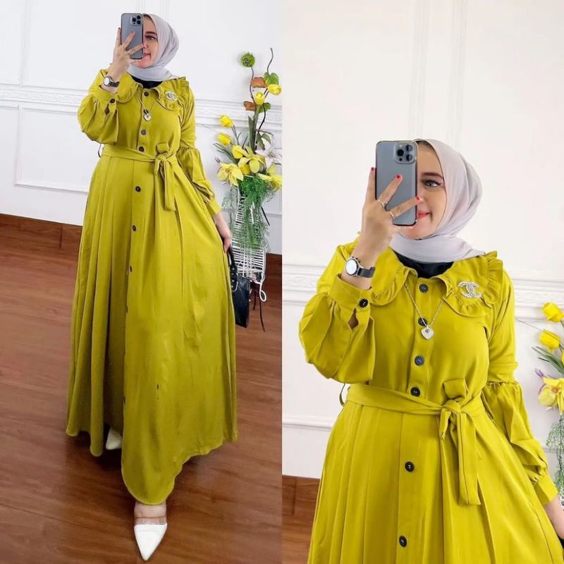 DRESS MUSLIM, baju wanita, baju gamis, dress, gamis, Baju gamis, fashion wanita, Kamilla Dress