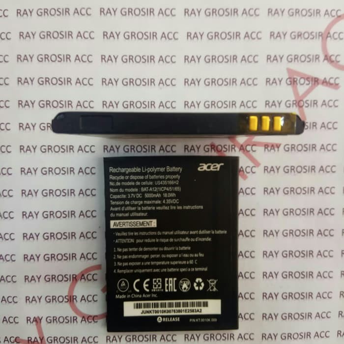 Baterai Original Double Power acer BAT-A12 Z520 / Liquid