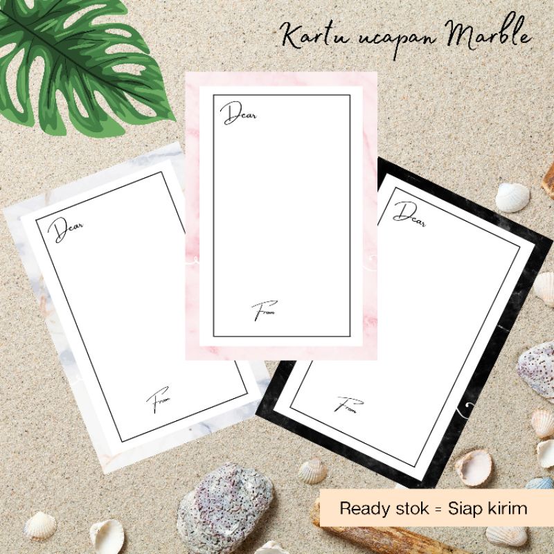 Blank card | Kartu ucapan Marble kartu ucapan Elegan premium thanks card polos kartu ucapan polos