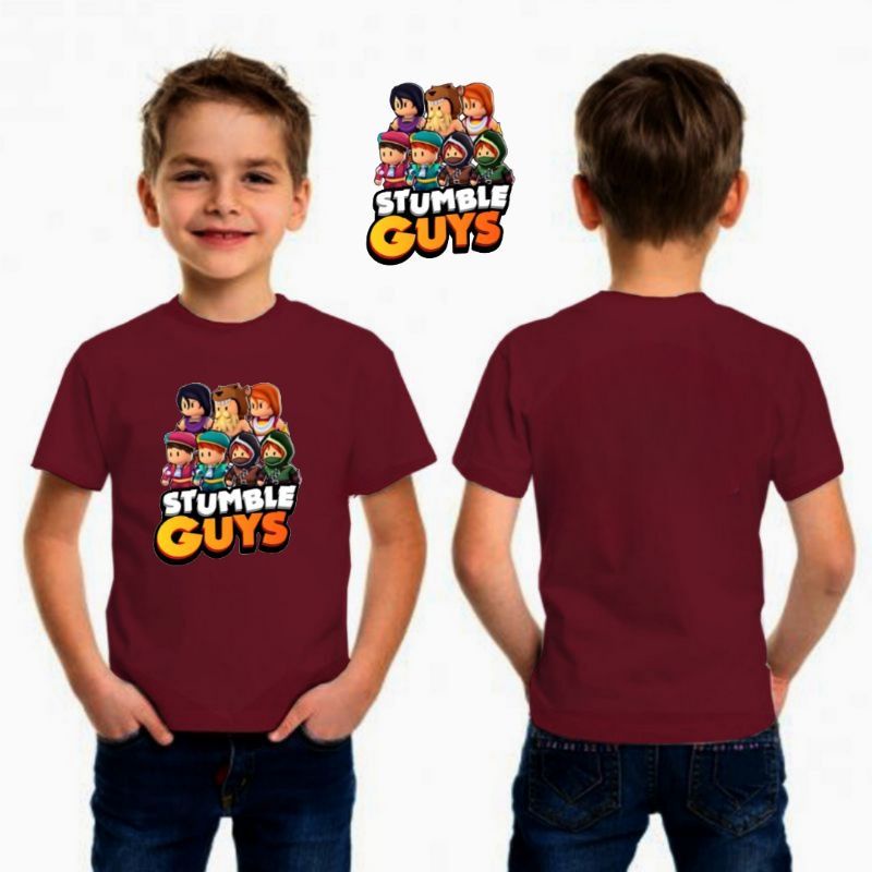 Baju Kaos  Atasan Anak Stumble Guys skin Terbaru (s7) untuk Anak Laki laki dan perempuan/Remaja